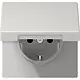 JUNG LS 1520 NKIKL LG wandcontactdoos randaarde Safety+ klapdeksel LS990 lichtgrijs