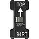 JUNG 94 RT glimlampje voor serieschakelaar 230V 0,8 mA rood