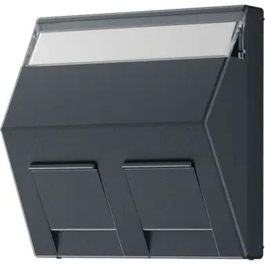 JUNG A 569-30 BF PL ANM centraalplaat voor montage adapter 30 graden met tekstvenster A-range antraciet mat