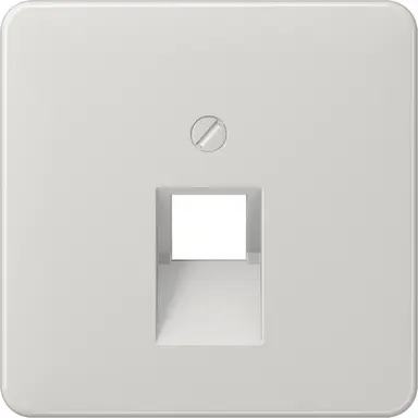 JUNG CD 569-1 UA LG centraalplaat 1-voudig tbv RJ45 wandcontactdoos CD500 lichtgrijs