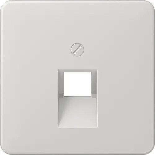 JUNG CD 569-1 UA LG centraalplaat 1-voudig tbv RJ45 wandcontactdoos CD500 lichtgrijs