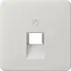 JUNG CD 569-1 UA LG centraalplaat 1-voudig tbv RJ45 wandcontactdoos CD500 lichtgrijs
