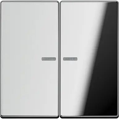 JUNG GCR 2995 KO5 schakelwip 2-voudig met controlevenster LS990 glanzend chroom