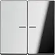 JUNG GCR 2995 KO5 schakelwip 2-voudig met controlevenster LS990 glanzend chroom