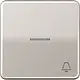 JUNG CD 590 KO5K PT schakelwip met belsymbool en controlevenster CD500 platina