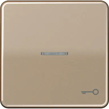 JUNG CD 590 KO5T GB schakelwip met sleutelsymbool en controlevenster CD500 goud brons