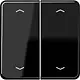 JUNG CD 595 MP SW schakelwip 2-voudig met pijlsymbolen CD500 zwart glans