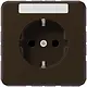 JUNG CD 1520 NKINA BR wandcontactdoos randaarde Safety+ met tekstvenster CD500 bruin