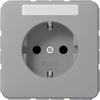 JUNG CD 1520 NKINA GR wandcontactdoos randaarde Safety+ met tekstvenster CD500 grijs