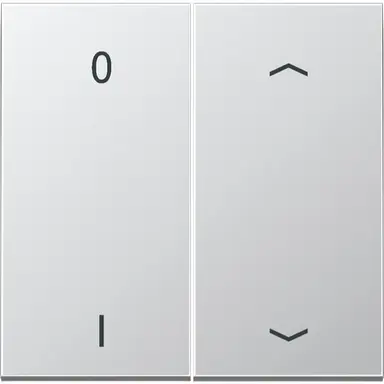 JUNG ENO AL 2995 P01-L EnOcean draadloze wandzender 4-kanaals met 0-1 en pijlsymbolen LS990 aluminium