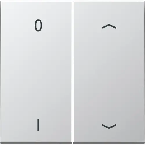 JUNG ENO AL 2995 P01-L EnOcean draadloze wandzender 4-kanaals met 0-1 en pijlsymbolen LS990 aluminium