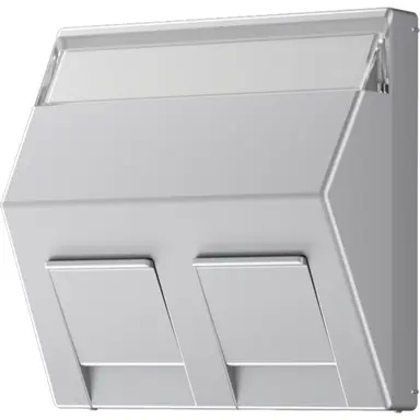 JUNG A 569-30 BF PL AL centraalplaat voor montage adapter 30 graden met tekstvenster A-range aluminium