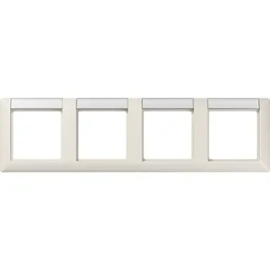JUNG AS 5840 NA afdekraam 4-voudig horizontaal met tekstvenster AS500 creme