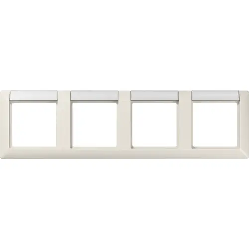 JUNG AS 5840 NA afdekraam 4-voudig horizontaal met tekstvenster AS500 creme