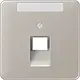 JUNG CD 569-1 NAUA PT centraalplaat 1-voudig met tekstvenster tbv RJ45 wandcontactdoos CD500 platina