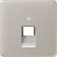 JUNG CD 569-1 UA PT centraalplaat 1-voudig tbv RJ45 wandcontactdoos CD500 platina