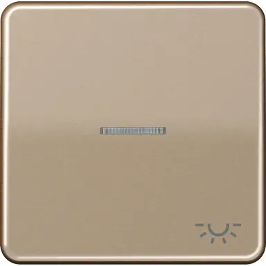 JUNG CD 590 KO5L GB schakelwip met lichtsymbool en controlevenster CD500 goud brons