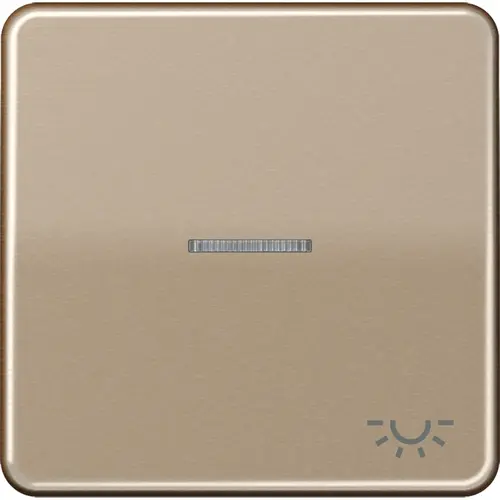 JUNG CD 590 KO5L GB schakelwip met lichtsymbool en controlevenster CD500 goud brons