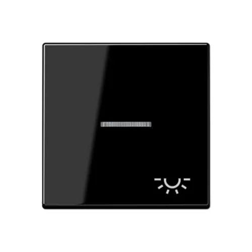 JUNG A 590 KO5 L SW schakelwip met lichtsymbool en controlevenster A-range zwart glans