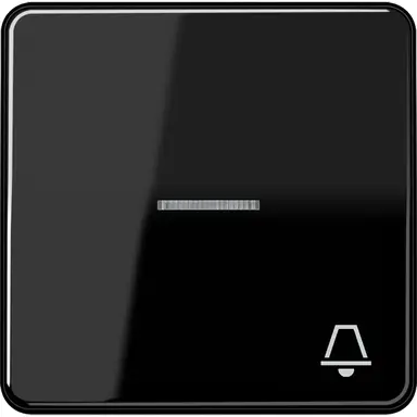 JUNG CD 590 KO5K SW schakelwip met belsymbool en controlevenster CD500 zwart glans