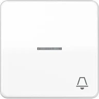 JUNG CD 590 KO5K WW schakelwip met belsymbool en controlevenster CD500 alpine wit