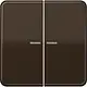 JUNG CD 595 KO5 BR schakelwip 2-voudig met controlevenster CD500 bruin