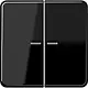 JUNG CD 595 KO5 SW schakelwip 2-voudig met controlevenster CD500 zwart glans