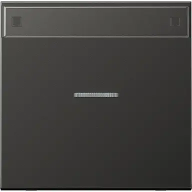 JUNG AL 2990 NAKO5 AN schakelwip met controlevenster en tekstvenster LS990 antraciet gelakt aluminium