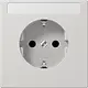 JUNG LS 1520 NKINA LG wandcontactdoos randaarde tekstvenster Safety+ LS990 lichtgrijs
