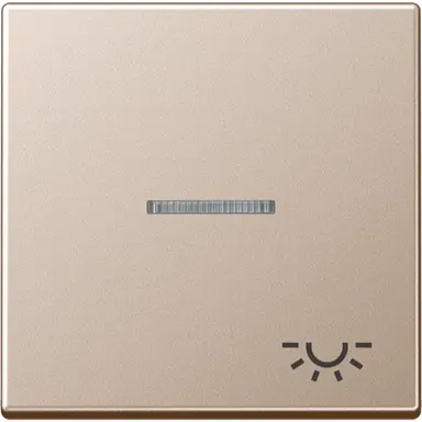 JUNG A 590 KO5 L CH schakelwip met lichtsymbool en controlevenster A-range champagne