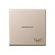 JUNG A 590 KO5 L CH schakelwip met lichtsymbool en controlevenster A-range champagne