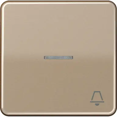 JUNG CD 590 KO5K GB schakelwip met belsymbool en controlevenster CD500 goud brons