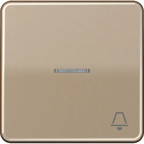 JUNG CD 590 KO5K GB schakelwip met belsymbool en controlevenster CD500 goud brons