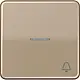 JUNG CD 590 KO5K GB schakelwip met belsymbool en controlevenster CD500 goud brons