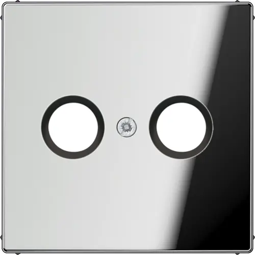 JUNG GCR 2990 TV centraalplaat antenne-coax LS990 glanzend chroom