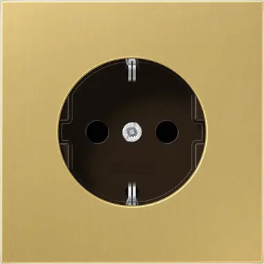 JUNG ME 1520 NKI C wandcontactdoos randaarde Safety+ LS990 messing klassiek