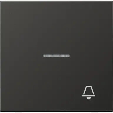 JUNG AL 2990 KO5 K AN schakelwip met belsymbool en controlevenster LS990 antraciet gelakt aluminium