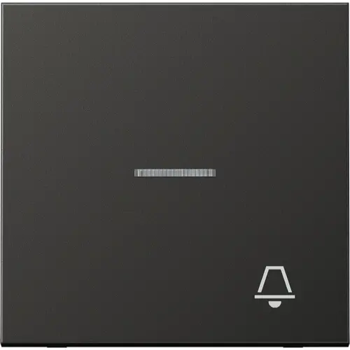 JUNG AL 2990 KO5 K AN schakelwip met belsymbool en controlevenster LS990 antraciet gelakt aluminium