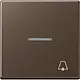 JUNG A 590 KO5 K MO schakelwip met belsymbool controlevenster A-range mokka
