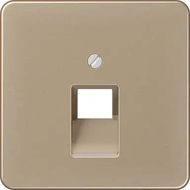 JUNG CD 569-1 UA GB centraalplaat 1-voudig tbv RJ45 wandcontactdoos CD500 goud brons