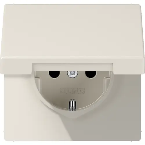 JUNG LS 1520 NKIKL wandcontactdoos randaarde Safety+ klapdeksel LS990 creme