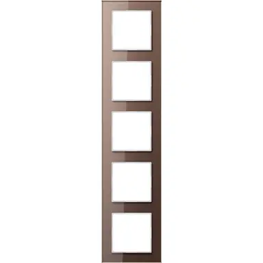 JUNG AC 585 GL MO afdekraam 5-voudig A Creation mokka glas