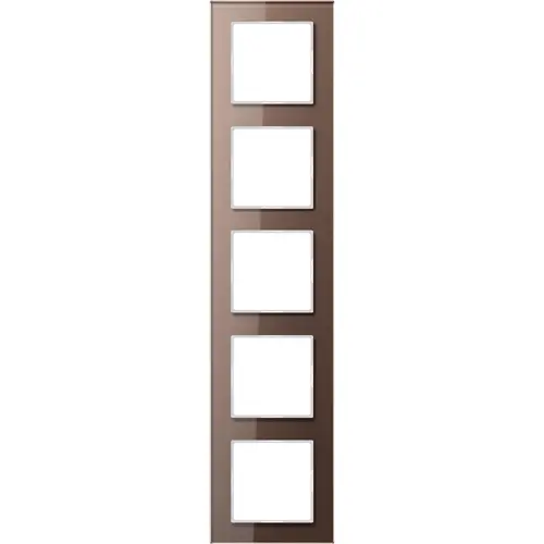 JUNG AC 585 GL MO afdekraam 5-voudig A Creation mokka glas