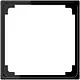 JUNG A 590 Z SW verloopplaat 50 x 50 mm A-range zwart glans
