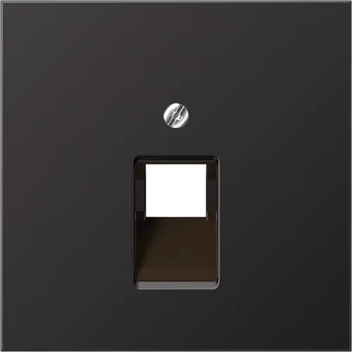 JUNG AL 2969-1 UA D centraalplaat 1-voudig tbv RJ45 wandcontactdoos LS990 dark gelakt aluminium