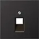 JUNG AL 2969-1 UA D centraalplaat 1-voudig tbv RJ45 wandcontactdoos LS990 dark gelakt aluminium