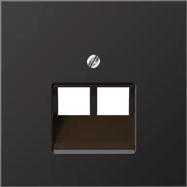 JUNG AL 2969-2 UA D centraalplaat 2-voudig tbv RJ45 wandcontactdoos LS990 dark gelakt aluminium