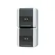 JUNG 822 KINAW wandcontactdoos 16A 2-voudig randaarde Safety+ opbouw IP44 verticaal WG800