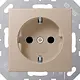 JUNG A 1520 NKI CH wandcontactdoos randaarde Safety+ A-range champagne