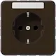 JUNG CD 1520 NNA BR wandcontactdoos randaarde tekstvenster CD500 bruin